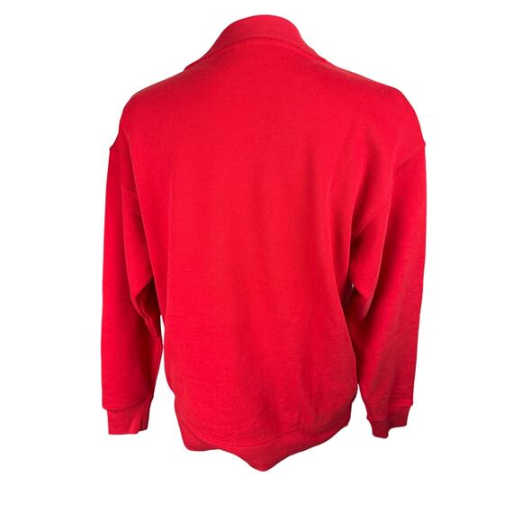 DKNY Women's Varsity Rhinestone-Logo Crewneck Fleece Sweatshirt NWT RED SIZE XS - Picture 5 of 10